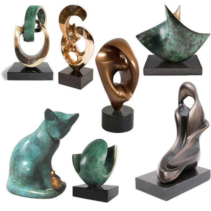 Custom Casting Indoor Metal Sculptures Copper Abstract Family Sculpture