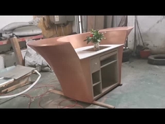 The bronze abstract sculpture was installed