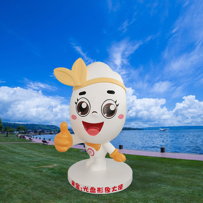 Plaza Cartoon Sculptures Customized FRP And Resin Materials