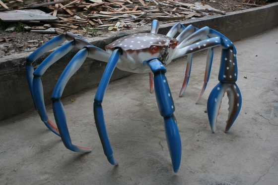 Blue Crab Animal Fiberglass Marine life Sculpture Customized