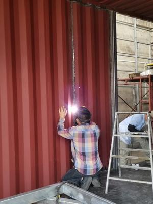 OEM Metal lighting sculpture Container Coffee House Art Renovation