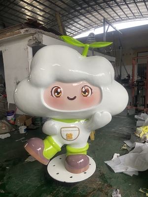 White Cloud Cartoon Sculpture Fiberglass Customization