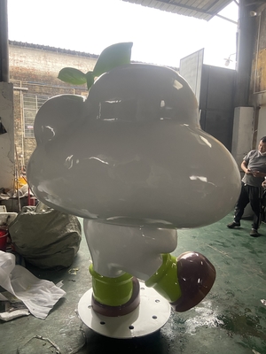 White Cloud Cartoon Sculpture Fiberglass Customization