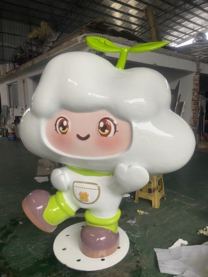 White Cloud Cartoon Sculpture Fiberglass Customization