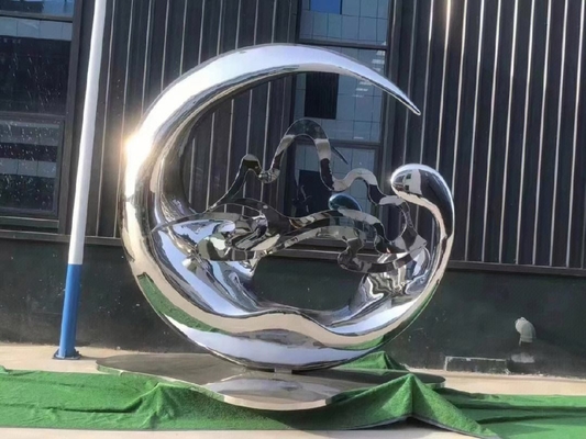 OEM Open Space Boundaries Metal Art Sculptures Casting 500CM