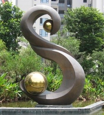 Custom Metal Garden Statues Sculptures Pieces Hotel Modern Art Sculptures