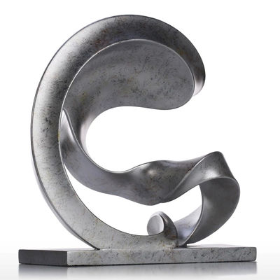 Modern Abstract Metal Art Sculptures 304 Stone Imitation Stainless Steel Outdoor Sculpture