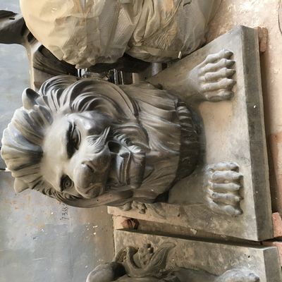 Entrance Outdoor Metal Sculpture Cast Bronze Metal Lion Statue