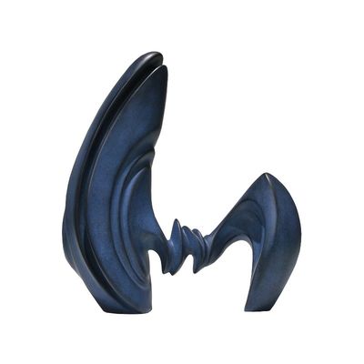 Third Blue Resin Art Sculpture Interior Contemporary Abstract Sculpture Decoration