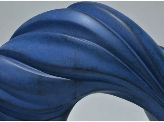 Blue Custom Resin Sculpture Matte Abstract Form Sculpture Club Exhibition Decoration