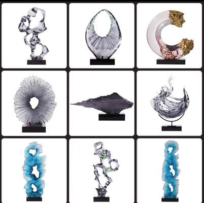 Geometric Resin Wall Sculptures Indoor Contemporary Wall Sculpture Soft Decoration Customized