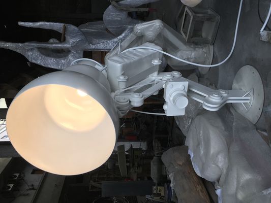 White Lamp Paint Unique Metal Wall Sculptures , Handicraft Works Welded Metal Sculpture