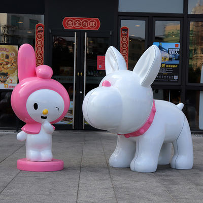 Resin Cartoon Character Sculptures Spray Paint Animal Statues Outdoor