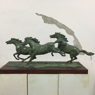 Abstract Cast Large Bronze Horse Statue , Cabinet Contemporary Animal Sculpture