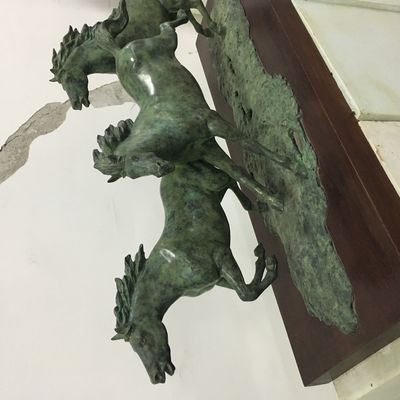 Abstract Cast Large Bronze Horse Statue , Cabinet Contemporary Animal Sculpture