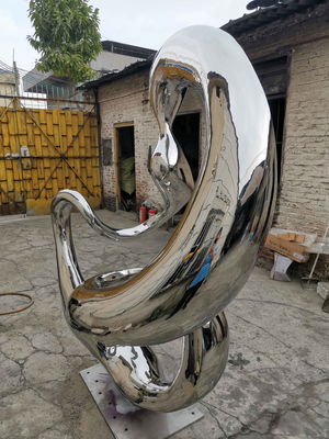 Large Silver Yard Animal Statues , 1200 Mm Western Art Sculptures