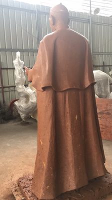 Chemical Do Color Bronze Human Sculpture ,  Polishing Standing Buddha Statue Hand Forged