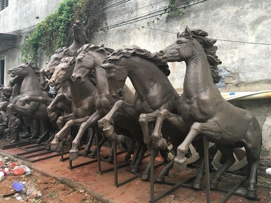Realistic Ma Qun Running Horse Statue Cast Bronze Famous Horse Sculptures