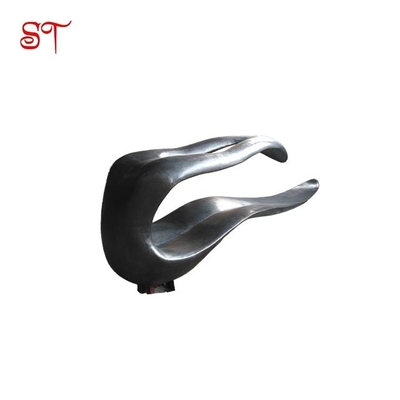 Shopping Mall Decoration Tongue Stainless Steel Statue Black Modern Metal Sculptures Art Statuary