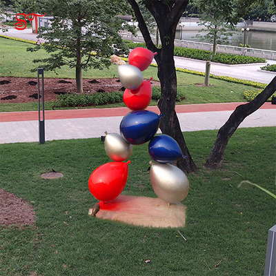 Balloons Garden Sets Set Metal Statuary Decorations Sculpture Carving Decoration  Red Blue Balloons Statue