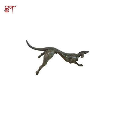 Bronze Indoor Metal Sculptures Greyhound Life Size Christmas Large Dog Home Decoration Statues