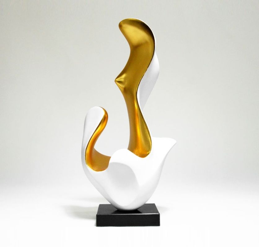 Stoving Varnish Modern Art Statue Simple White Cast Resin Sculpture Interior Decoration