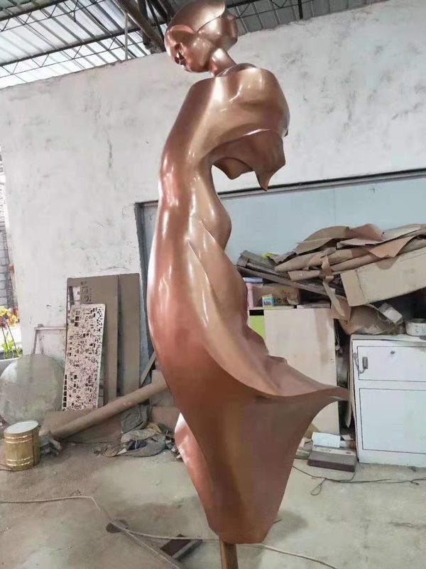 Metallic Copper Decorative Metal Sculptures Pure Handwork Abstract Expressionism Sculpture
