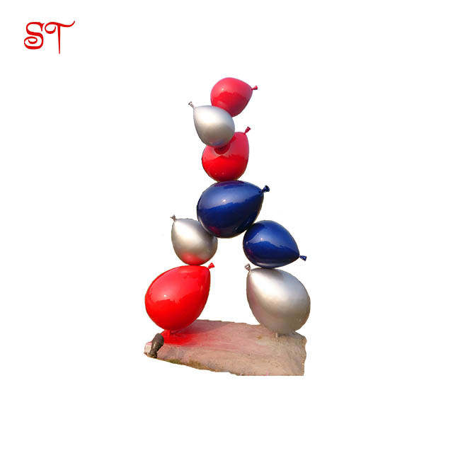 Balloons Garden Sets Set Metal Statuary Decorations Sculpture Carving Decoration  Red Blue Balloons Statue