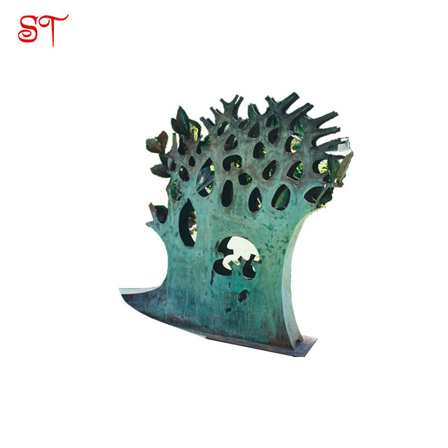 Garden Customized Abstract art Green Tree Branch Shape Stainless Steel Statue New Design Outdoor Patio Yard Decoration