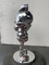 Silver Snake electroplated space cat sculpture hand direct selling