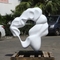 White Colour Paint Abstract Art Sculpture Made Of EPS Materials Polishing Surface