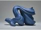 Gray Blue Resin Art Sculpture Abstract Indoor Floor Statues  Square Indoor Table Decoration
