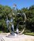 Outdoor Contemporary Garden Art Sculpture , Pool Waterscape Bronze Running Horse Sculpture