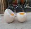 Egg Table Chair Furniture Sculptures , Resin Modern Table Sculptures